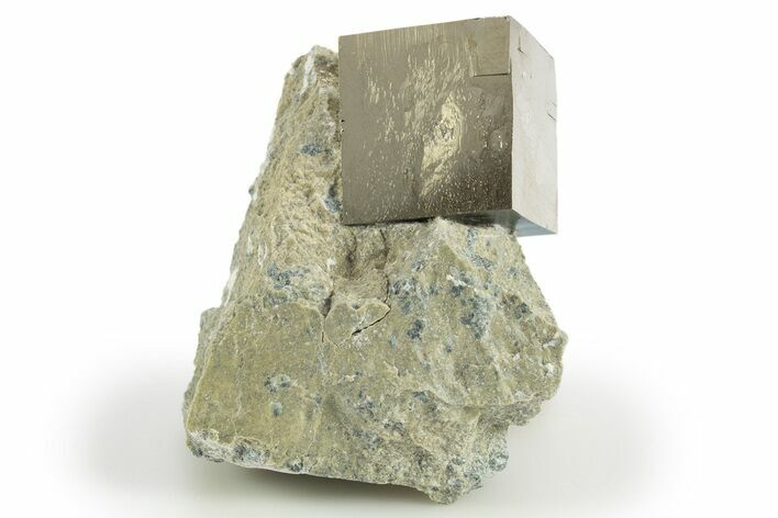 Natural Pyrite Cube In Rock - Navajun, Spain #304017